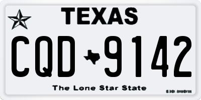 TX license plate CQD9142