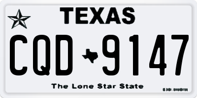 TX license plate CQD9147
