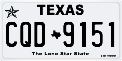 TX license plate CQD9151