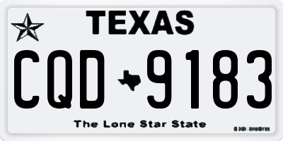 TX license plate CQD9183