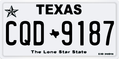 TX license plate CQD9187