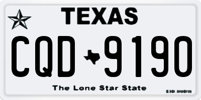 TX license plate CQD9190
