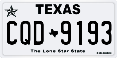 TX license plate CQD9193