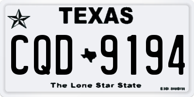 TX license plate CQD9194