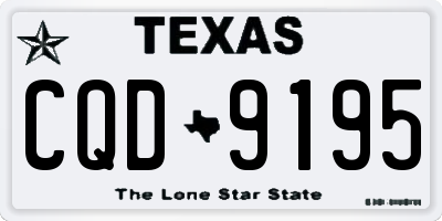 TX license plate CQD9195