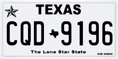 TX license plate CQD9196