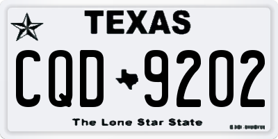 TX license plate CQD9202