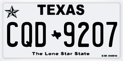 TX license plate CQD9207