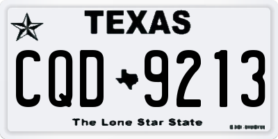 TX license plate CQD9213