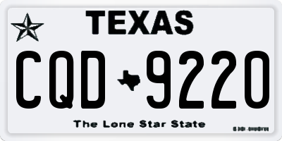 TX license plate CQD9220