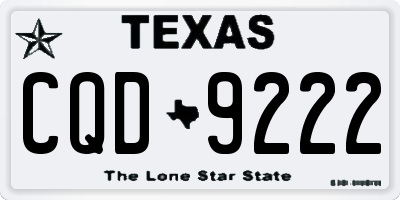 TX license plate CQD9222