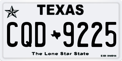 TX license plate CQD9225