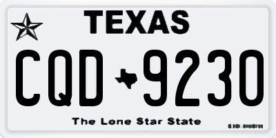 TX license plate CQD9230