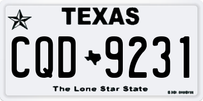 TX license plate CQD9231