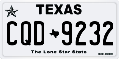 TX license plate CQD9232