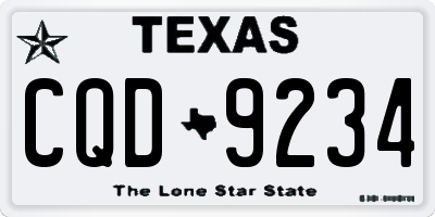 TX license plate CQD9234