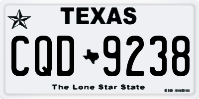 TX license plate CQD9238