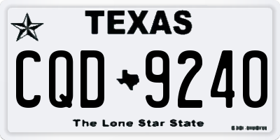 TX license plate CQD9240