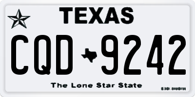 TX license plate CQD9242