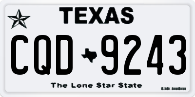 TX license plate CQD9243