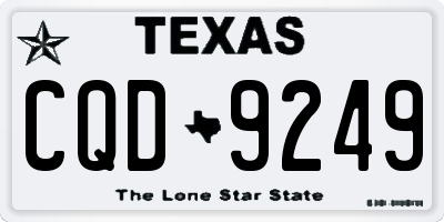 TX license plate CQD9249