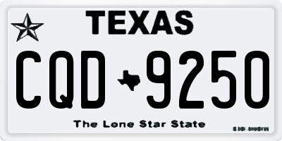 TX license plate CQD9250