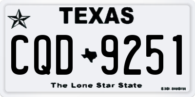 TX license plate CQD9251
