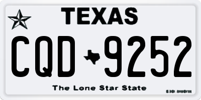TX license plate CQD9252
