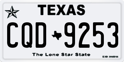 TX license plate CQD9253