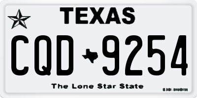 TX license plate CQD9254