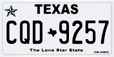 TX license plate CQD9257