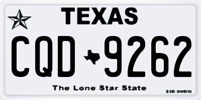 TX license plate CQD9262