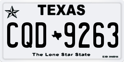 TX license plate CQD9263