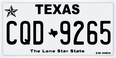 TX license plate CQD9265