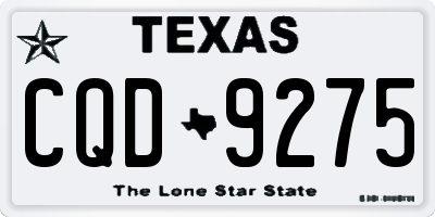 TX license plate CQD9275