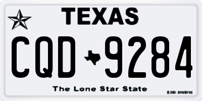 TX license plate CQD9284