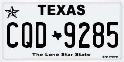 TX license plate CQD9285