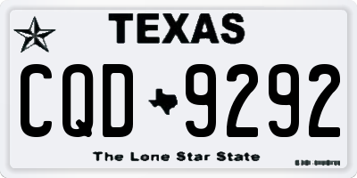 TX license plate CQD9292
