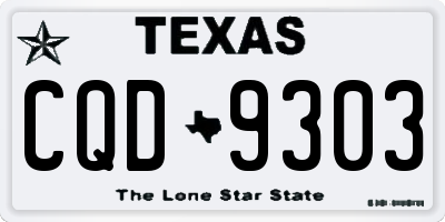 TX license plate CQD9303