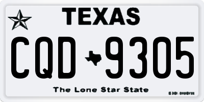 TX license plate CQD9305