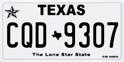 TX license plate CQD9307