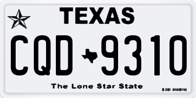 TX license plate CQD9310