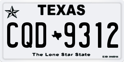 TX license plate CQD9312