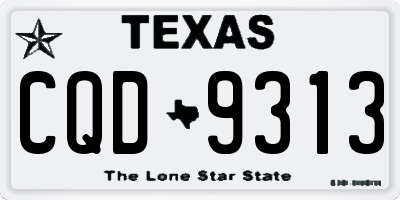 TX license plate CQD9313