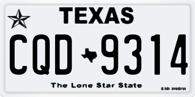 TX license plate CQD9314