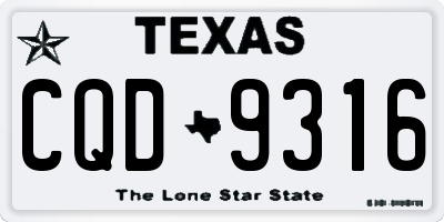TX license plate CQD9316