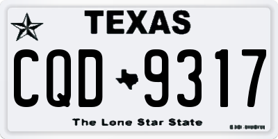 TX license plate CQD9317
