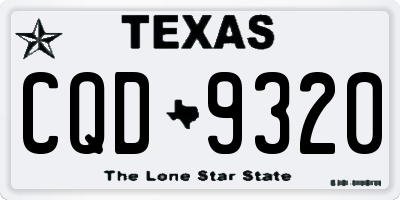 TX license plate CQD9320