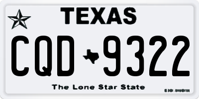 TX license plate CQD9322