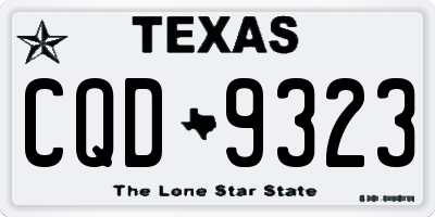 TX license plate CQD9323